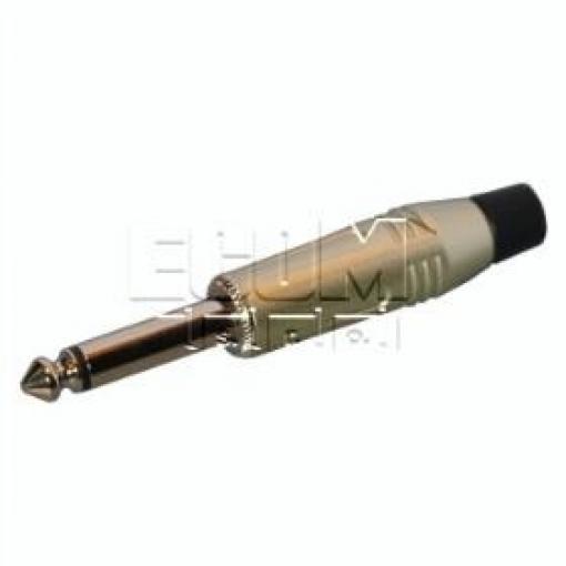 Vidlice souosá 6,3 mm ACPM-GN, mono, kryt kov, šedá