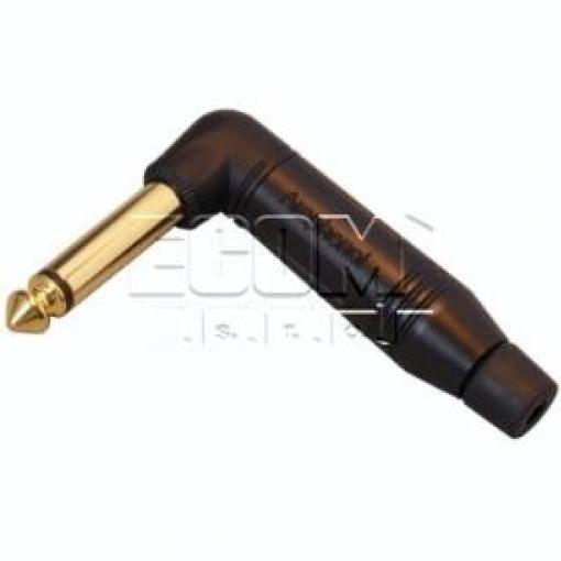 Jack vidlice ACPM-RB-AU, 6,3 mm, 90°, mono, Au, kryt kov