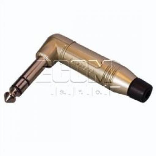 Jack vidlice 6,3 mm stereo ACPS-RN, 90°, kovový kryt