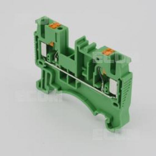 Svorka na DIN lištu DS2.5-01P-14-00A(H), zelená