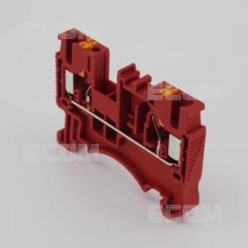 Svorka na DIN lištu DS2.5-01P-16-00A(H), červená