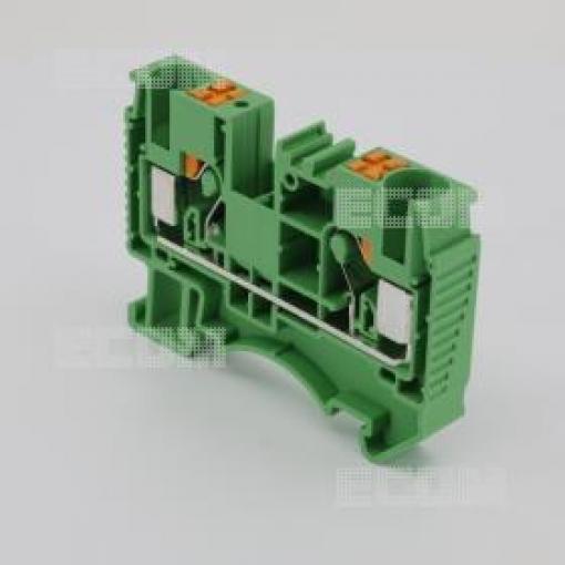 Svorka na DIN lištu DS6-01P-14-00A(H), zelená