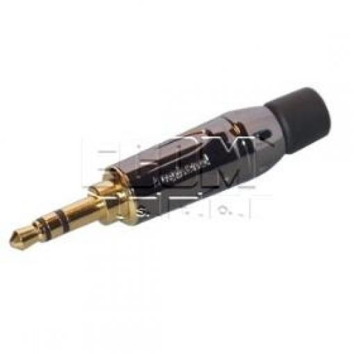 Jack vidlice 3,5 mm stereo KS3PC-AU, hliníkový kryt, šedá