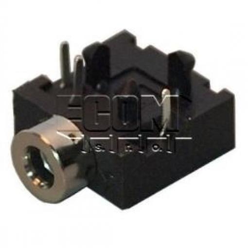 Jack zásuvka 2,5 mm stereo, 90°, 3 póly, plast