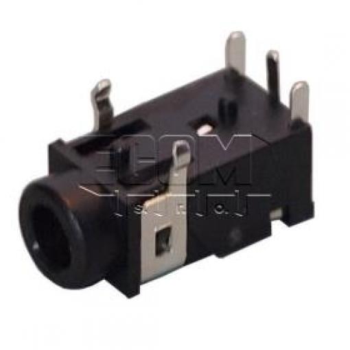 Jack zásuvka 3,5 mm stereo, 90°, 4 póly, do plošného spoje