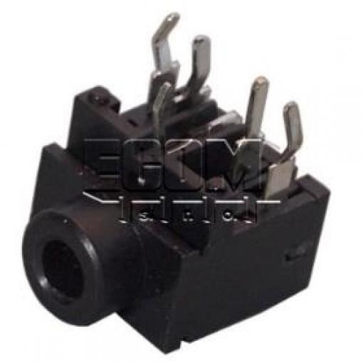 Jack zásuvka 3,5 mm stereo ASJ-6-5, plastový kryt