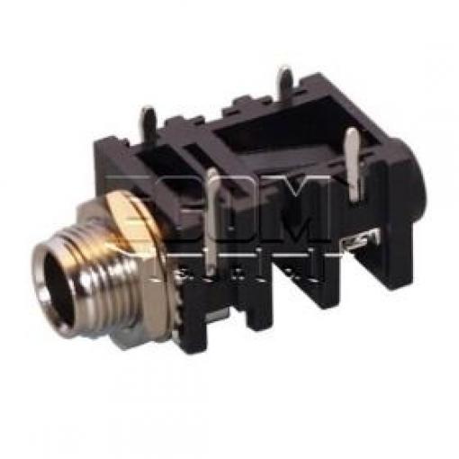 Zásuvka Jack 6,3 mm ACJM-MHOM, panelová, mono, s vypínačem