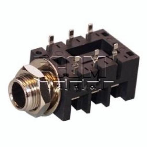 Jack zásuvka 6,3 mm, stereo, panelová, ACJS-MHDRM