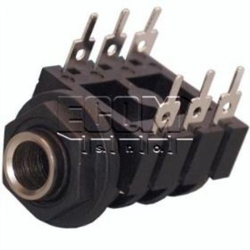 Jack zásuvka ACJS-PC, 6,3 mm, stereo, panel, plast