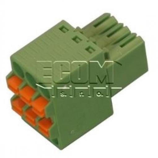 Svorkovnice zásuvka C0940-06A4TE00R, 2×3pól, 320 V / 10 A, 180°