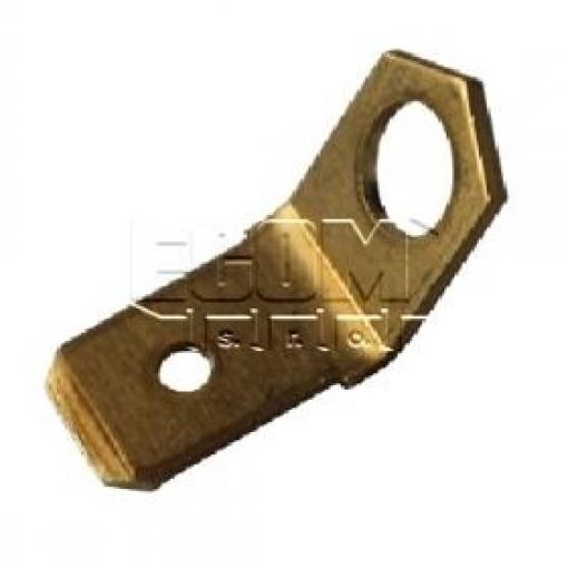 Faston vidlice 6,3 × 0,8 mm, 45°, závit M4