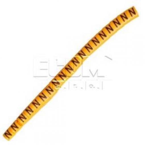 Popisový štítek na kabel EC-1(N), vnitřní průměr 3/4,2 mm, značení N
