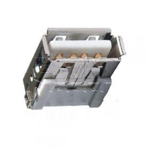 Konektor USB-A zásuvka C8376-04AFSSW0R, přímé vývody, pozlacený
