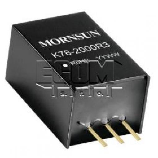 DC/DC měnič K7803-2000R3, 24 V → 3,3 V / 2 A, SIP3
