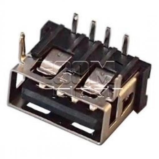 Konektor USB-A zásuvka DS1095-12-BNR0, 90°, Ni, černá
