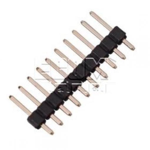 Kolíková lišta lámací HSU C2100-10ASGAS0R, 1×10, Au, 2,54 mm