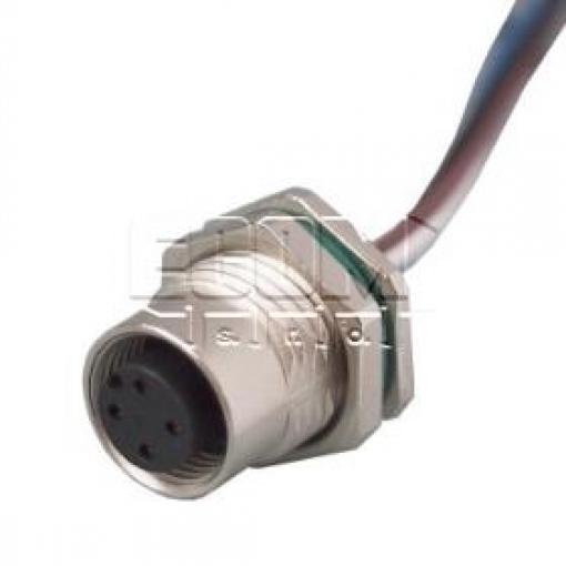 Zásuvka M12 kód A, 4 piny, 250 V / 4 A, IP68, přední montáž