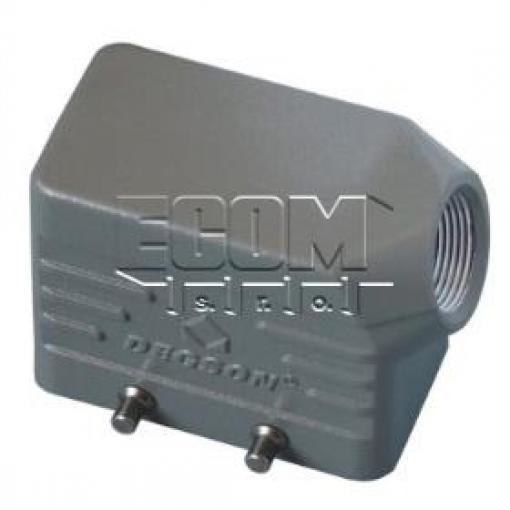 Kryt konektoru HDC D10B-SE-4G-PG16, úhlový, hliník, IP65