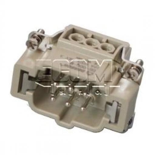 Kontaktní vložka HDC DE-006-M, vidlice, 6 pin, 500 V / 16 A