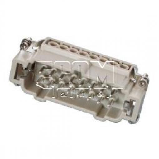 Kontaktní vložka HDC DE-016-M, vidlice, 16 pin, 500 V / 16 A