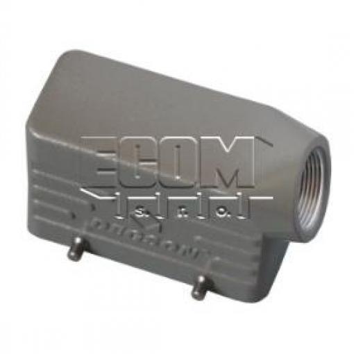 Kryt konektoru HDC D16B-SE-4G-PG21, úhlový, hliník, IP65