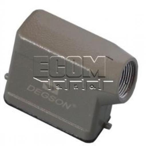 Kryt konektoru HDC D10A-SE-2G-PG16, úhlový, hliník, IP65