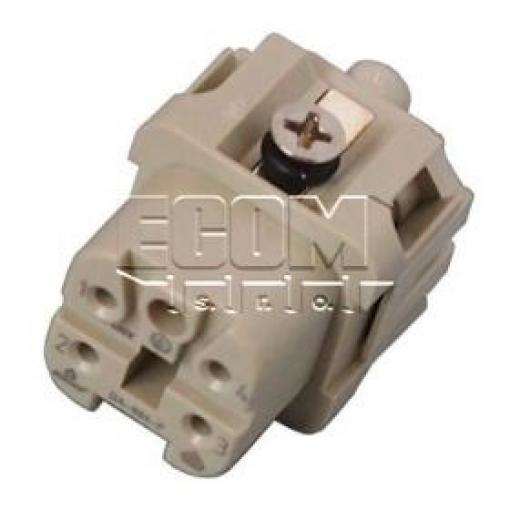 Kontaktní vložka HDC DA-004-F, zásuvka, 4+PE pin, 250 V / 10 A