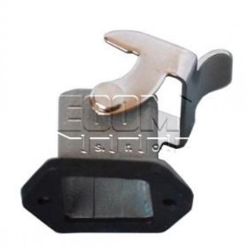 Límec se západkou pro konektory HDC D3A-BK-1L, panelový, hliník, IP65