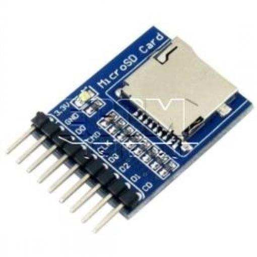 Modul microSD karty s SDIO/SPI rozhraním, rozteč 2,54 mm