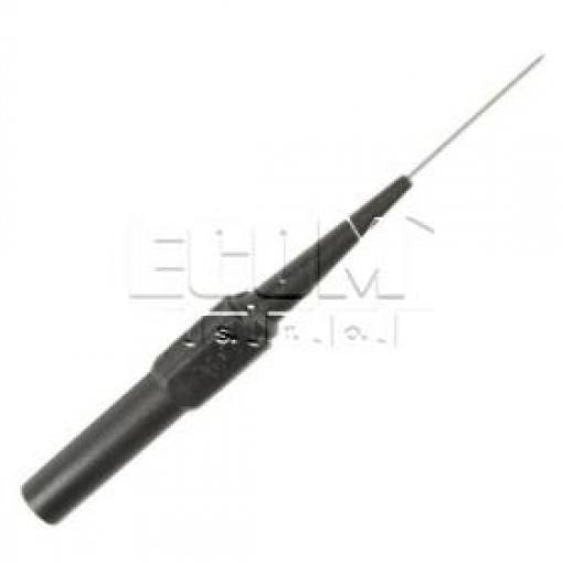 Měřicí hrot na banánek 4 mm, 80 mm, černý, izolovaný