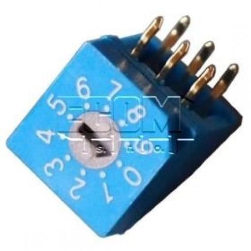 Kódový přepínač RR30014-G, hexadecimální/BCD, vertikální