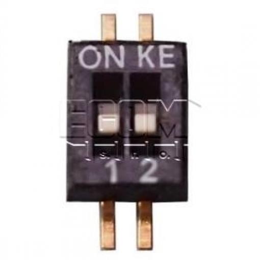 DIP spínač posuvný DSHP02TSGET-G, SMD, 2 póly, rozteč 1,27 mm