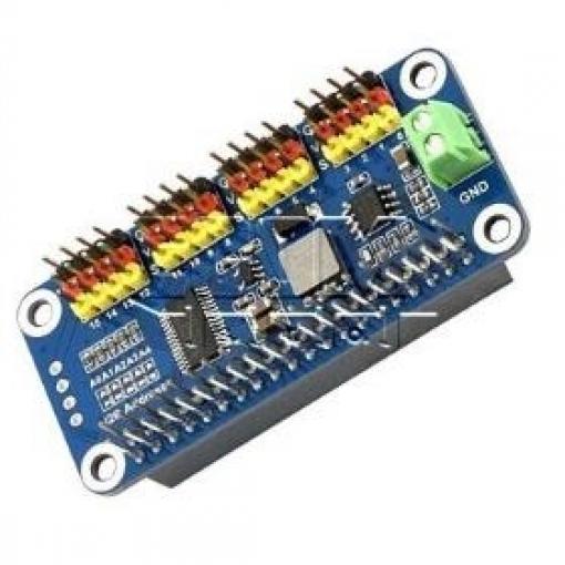 Servo Driver HAT (15275) pro Raspberry Pi, 16 kanálů PWM, 12bit, I2C