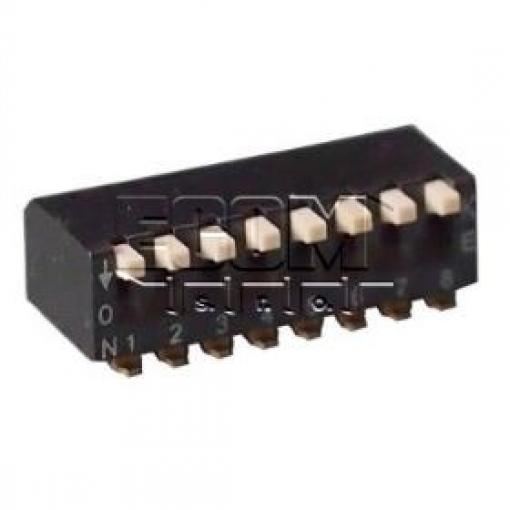DIP spínač piano DSPV08LSGET-G, 8 pólů, SMD