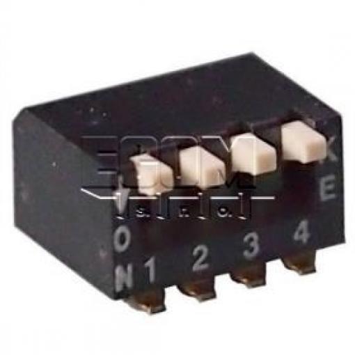 DIP spínač piano DSPV04LSGET-G, 4 póly, SMD