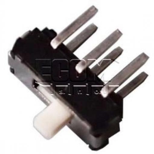 Posuvný přepínač IS-2235-G, 2pólový, 6 V / 0,3 A