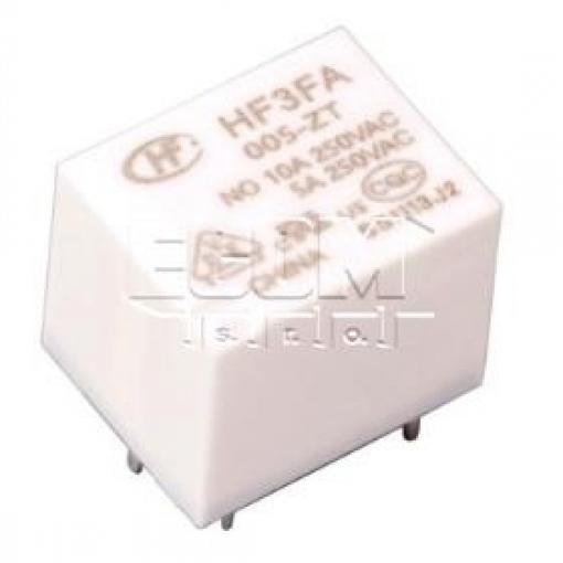 Relé HF3FA/005-ZT, 5 V / 0,36 W, 1× přepínací kontakt, 250 V / 5 A AC