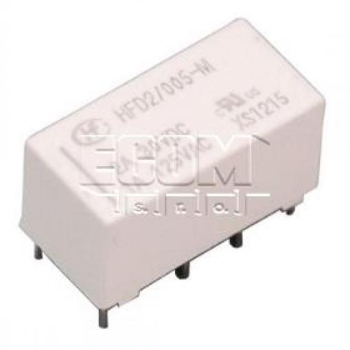 Bistabilní relé HFD2/012-S-L2, 12 V DC, 2× přepínací kontakt