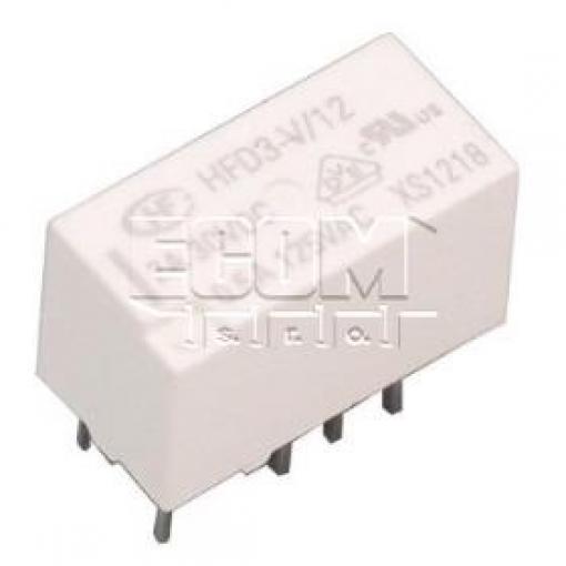 Miniaturní relé HFD3-V/12, 12 V DC, 2 přepínací kontakty
