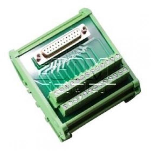 Modul rozhraní D-SUB/svorkovnice DM72-DBJ-25-25-4Y-00A(H), DIN lišta
