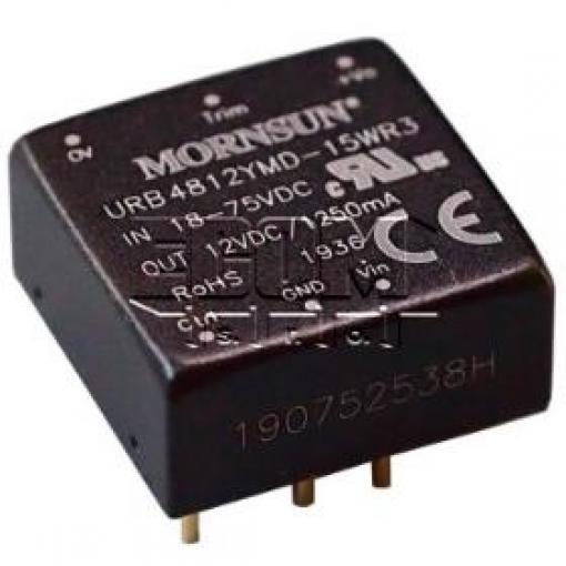 DC/DC měnič URB4812YMD-15WR3, 48 V → 12 V / 1,25 A, izolovaný