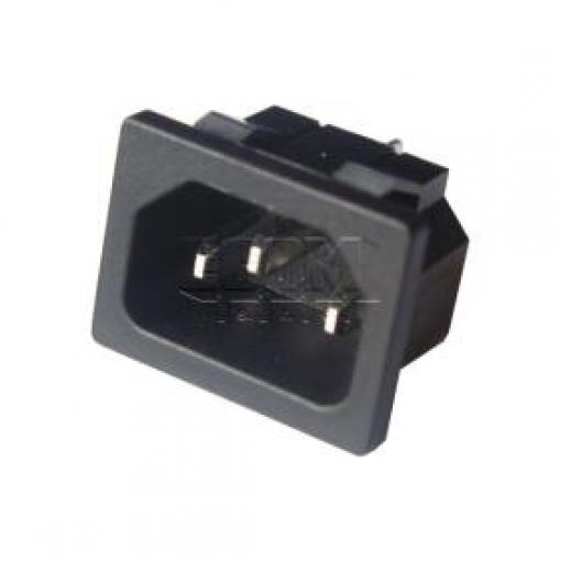 Síťová vidlice IEC-C-1, 250 V / 10 A, panelová