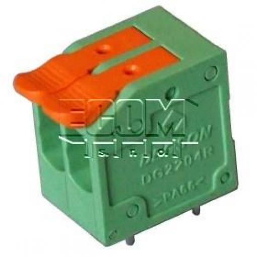 Svorkovnice pružinová DG2204R-5.00-02P-14, 2 póly, 400 V / 32 A, rozteč 5 mm