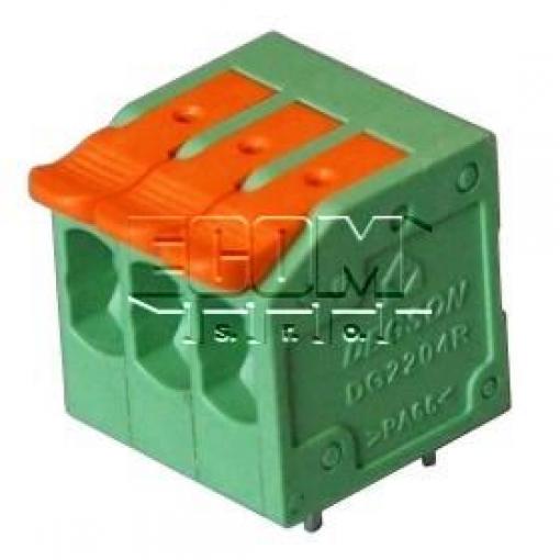 Svorkovnice pružinová DG2204R, 3 póly, 5 mm, 400 V / 32 A