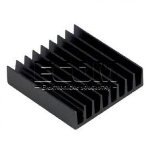 Hliníkový chladič ICKSMDB19SA, 19 × 19 × 4,8 mm, černý elox