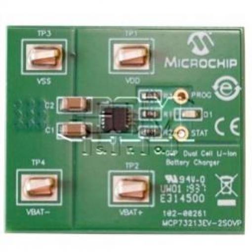 Vývojová deska MCP73213EV-2SOVP, duální nabíječ Li-Ion/Li-Pol