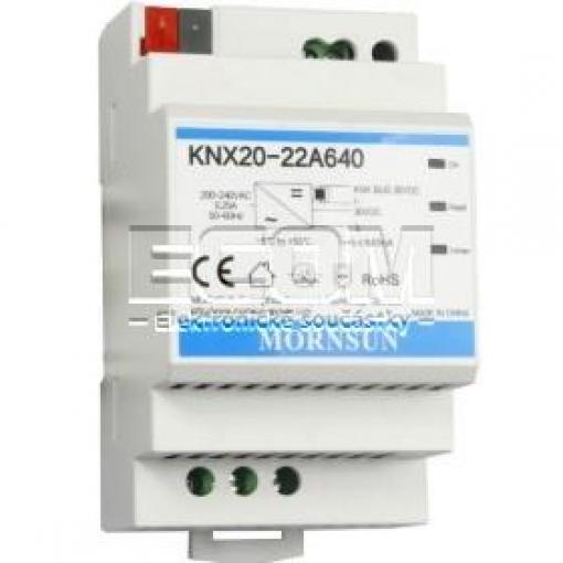 Průmyslový zdroj KNX20-22A640, 20 W, DIN, 30 V DC / 0,64 A