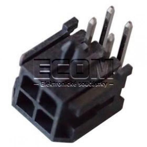 Vidlice W4230-04PDRTB0N, 2řadá × 2, vývody 90°, rozteč 3,0 mm