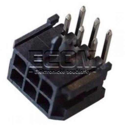 Vidlice W4230-06PDRTB0N, 2×3 řady, vývody 90°, rozteč 3,0 mm
