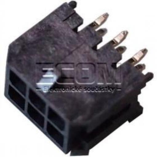 Řadová vidlice W4230-06PDSTB0N, 2×3, přímá, 3,0 mm